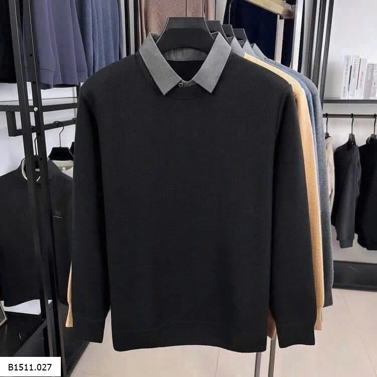 ÁO NỈ LÓT LÔNG CỪU MIX CỔ SƠMI  Giá sỉ 270k