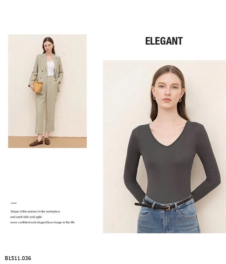 ÁO THUN DÁNG ÔM CỔ V HÃNG CANVAUS  Giá sỉ 150k