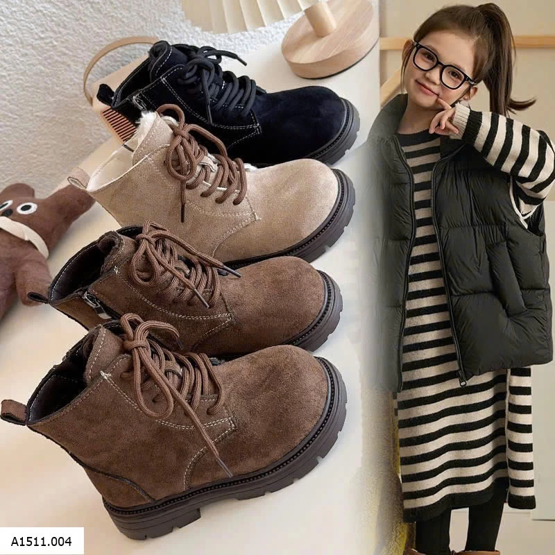 BOOT DA LỘN CỔ THẤP CHO BÉ   Giá sỉ 170k