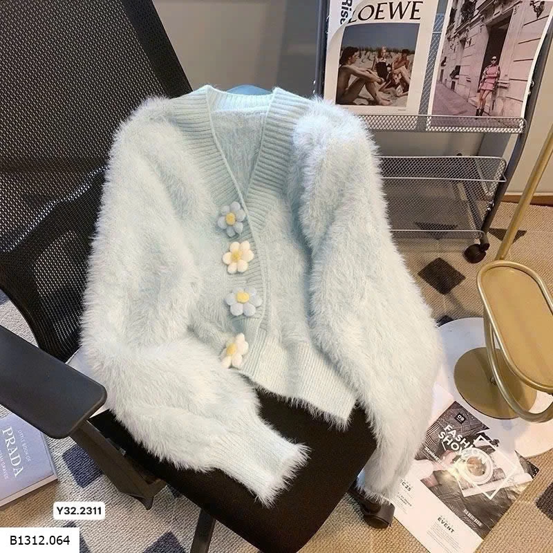 ÁO LÔNG ĐÍNH HOA CHO NỮ  Giá sỉ 165ka