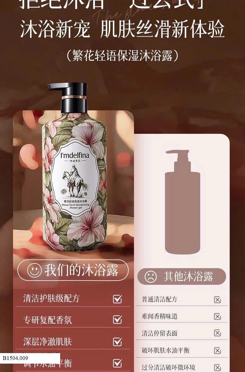 SỮA TẮM NƯỚC HOA I’MDELFINA    Sỉ 85k/ 1 chai 810ml