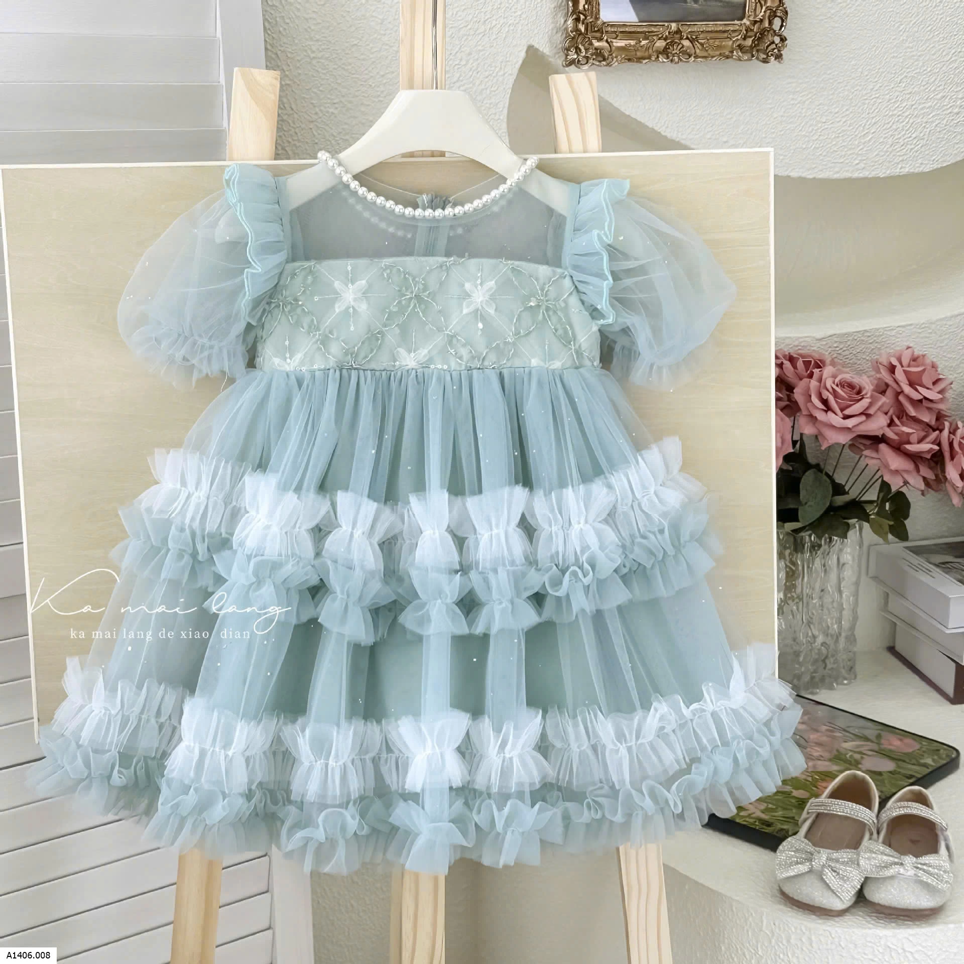 VÁY TẦNG XÒE TAY BỒNG BÉ GÁI Sỉ 212k
