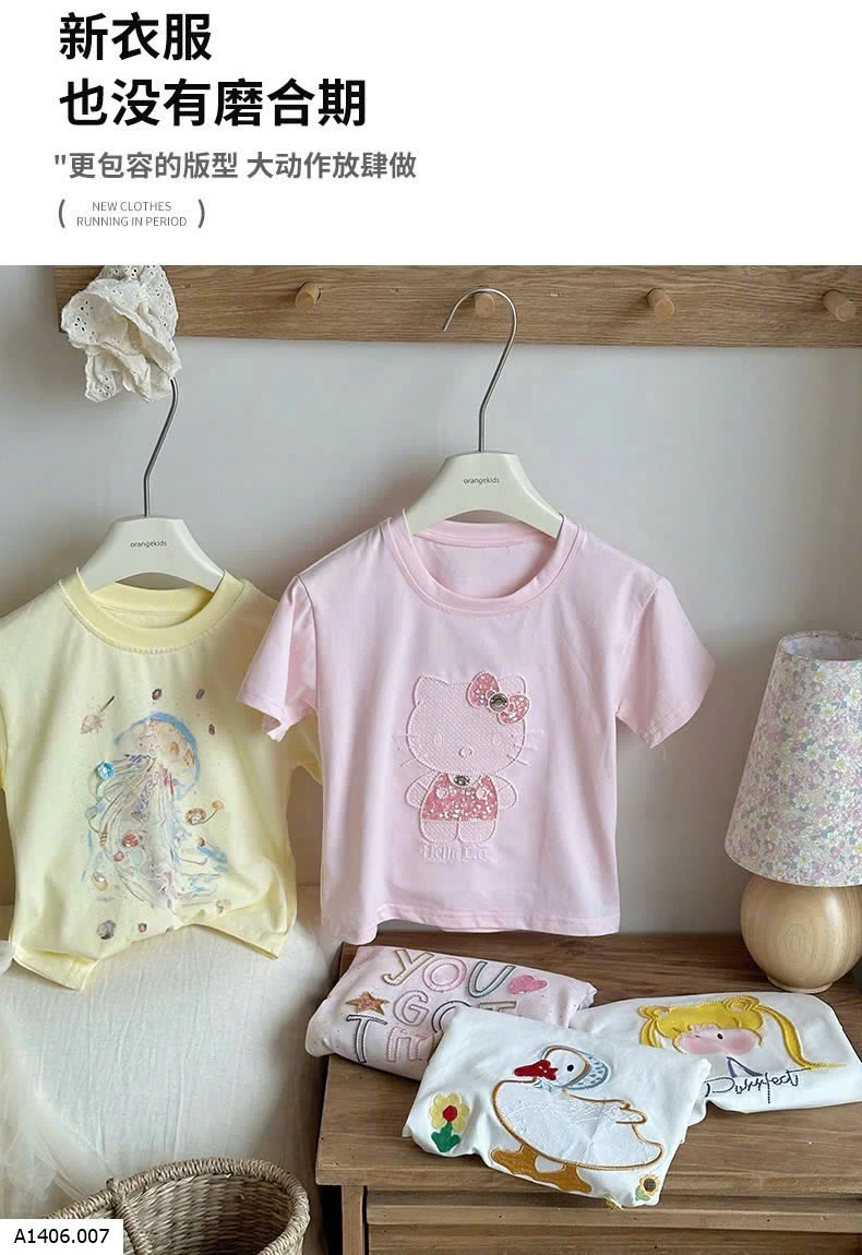 ÁO PHÔNG HỌA TIẾT CUTE CHO BÉ  Sỉ 110k 