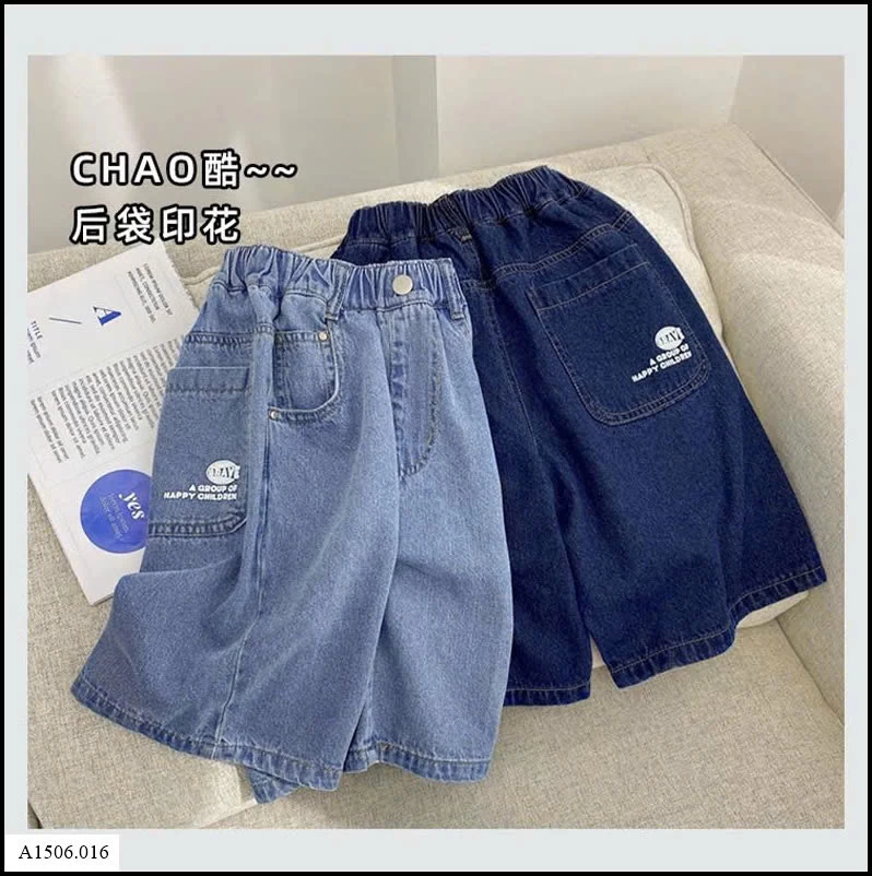 QUẦN SHORT JEAN CHỮ TÚI BT   Sỉ 97K