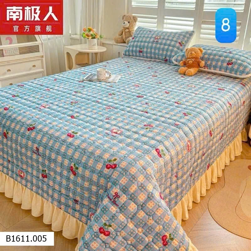 Bộ ga trải giường 3 mảnh Antarctic Milk Fleece NANJIREN  Giá sỉ 290k