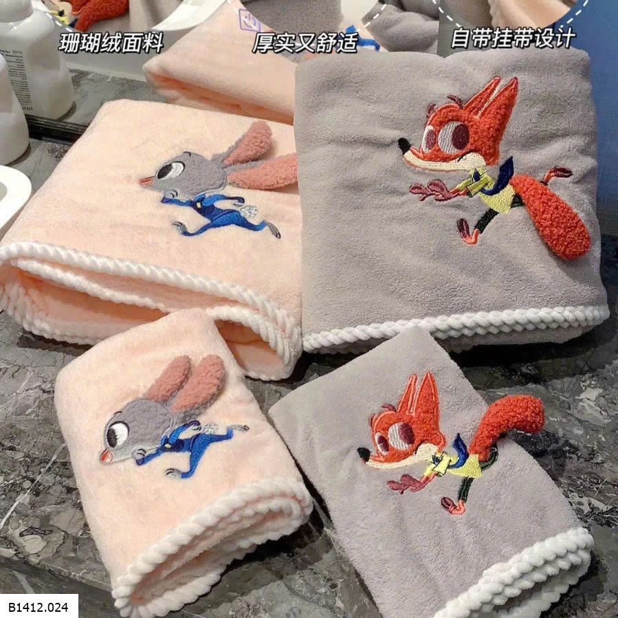 SET 2 KHĂN TẮM ZOOTOPIA Giá sỉ 100k