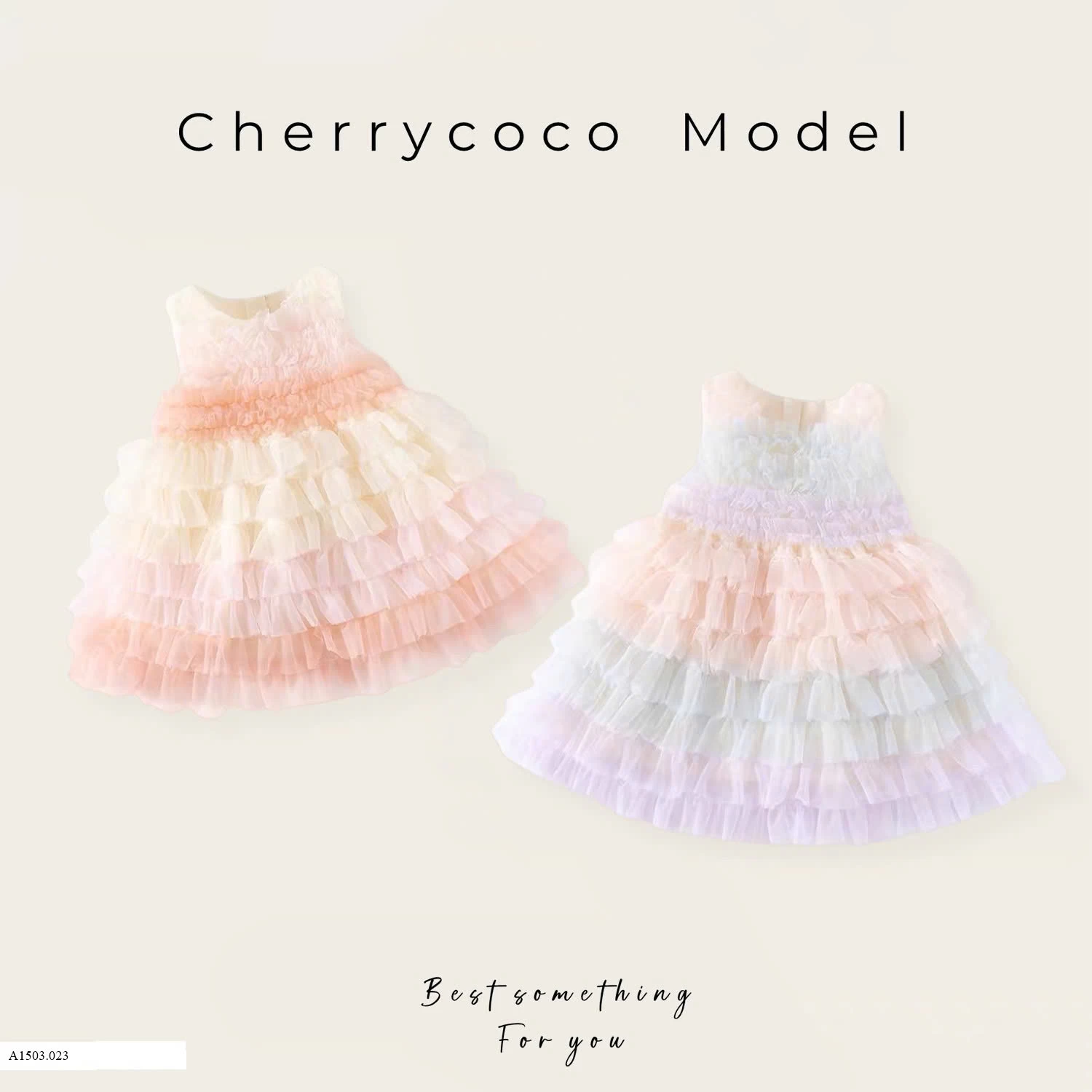 VÁY XÒE TẦNG CHERRY COCO QUẢNG CHÂU CAO CẤP    Sỉ 240k