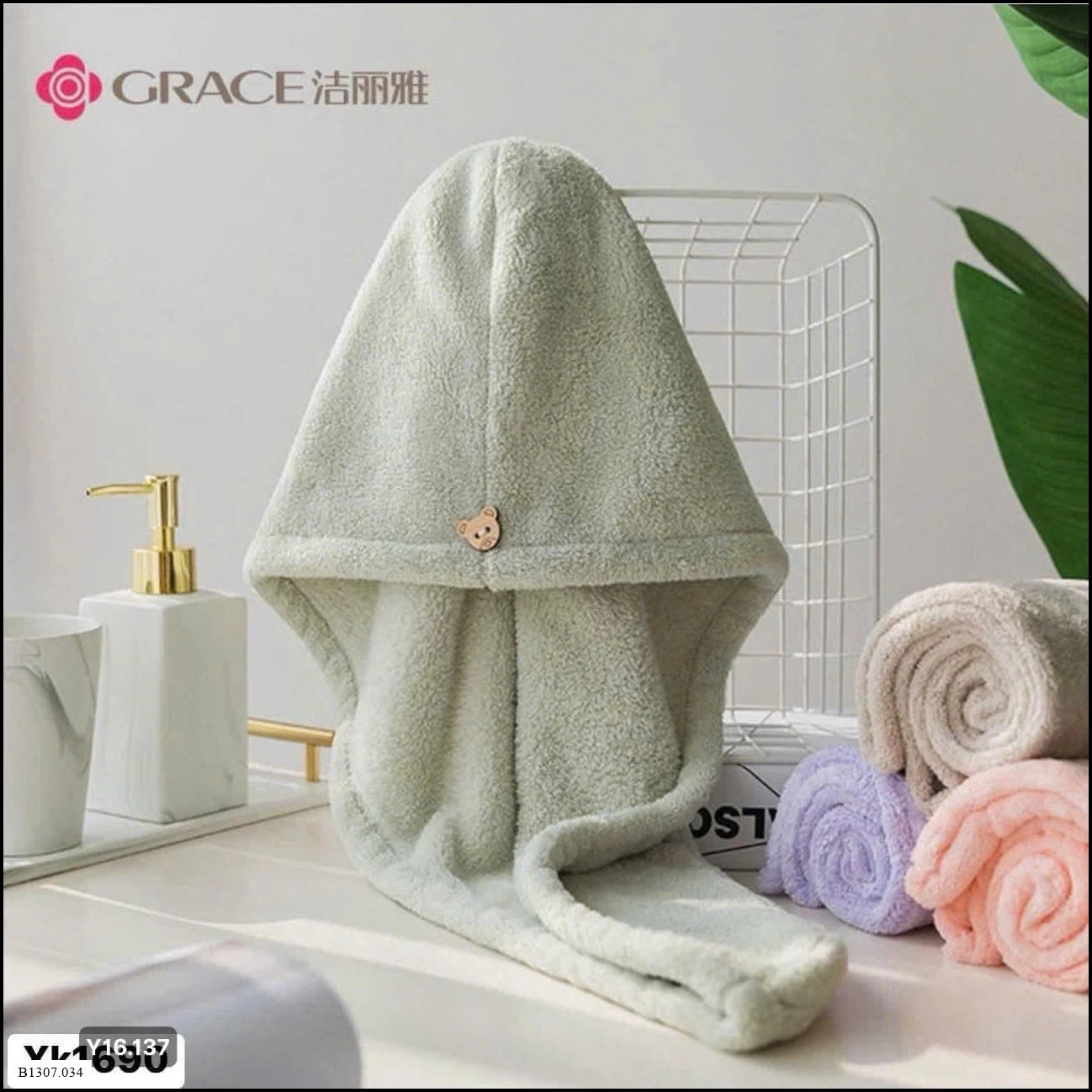 khăn lau tóc Sỉ giá  55k/1 set