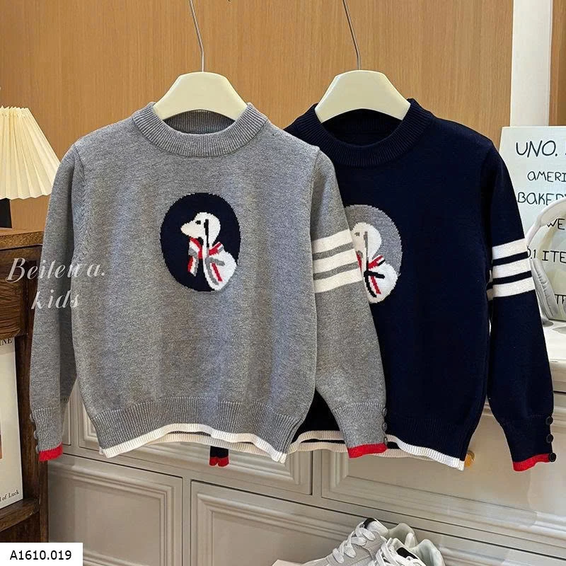 ÁO LEN HỌA TIẾT CÚN CHO BÉ   Giá sỉ 162k