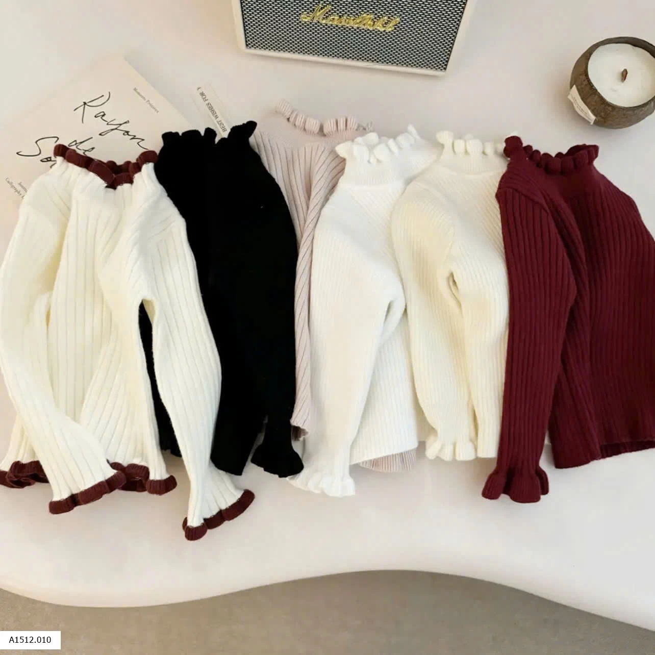 ÁO LEN CỔ BÈO NINGLI Giá sỉ 110k