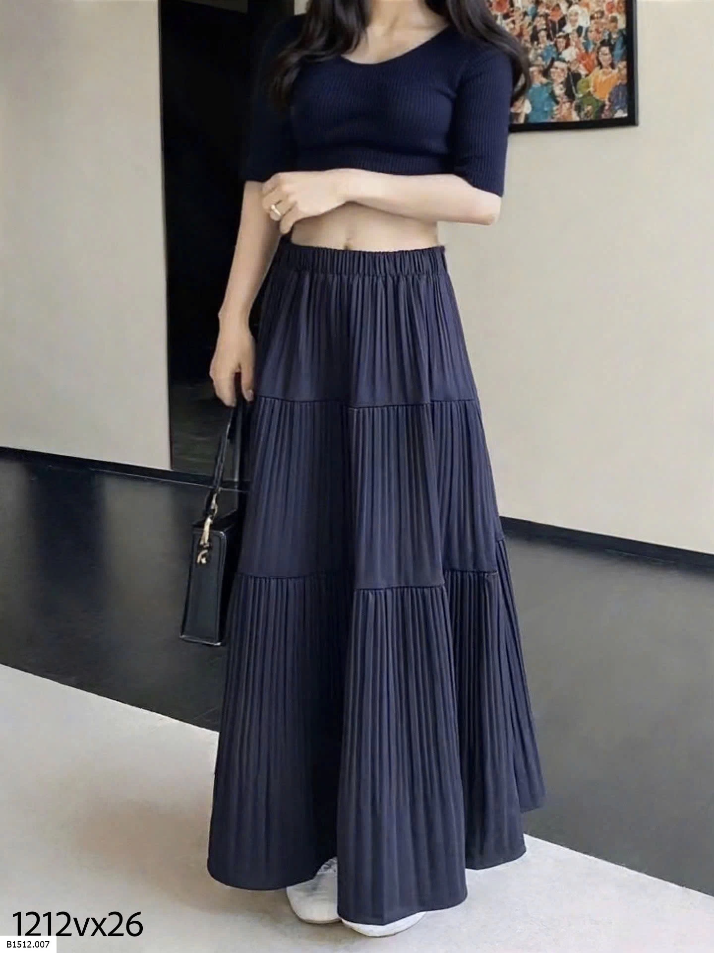 CHÂN VÁY XOÈ CẠP CHUN ANNA  Giá sỉ 190k