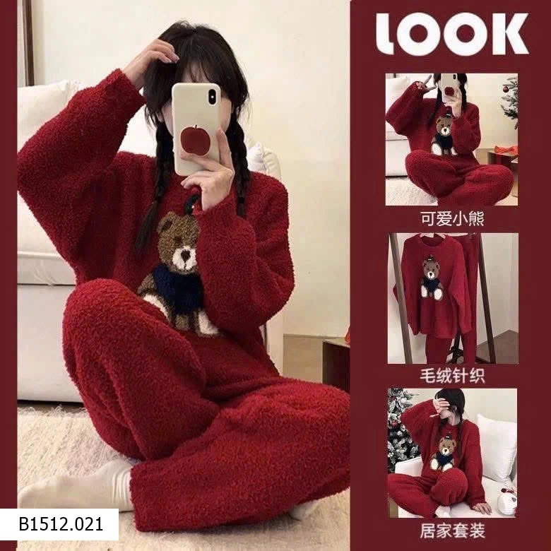 Bộ ngủ lông ấm áp chuẩn mùa đông  Giá sỉ 190k