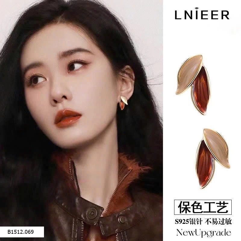 BÔNG TAI LÁ THU LNIEER   Giá sỉ 115k