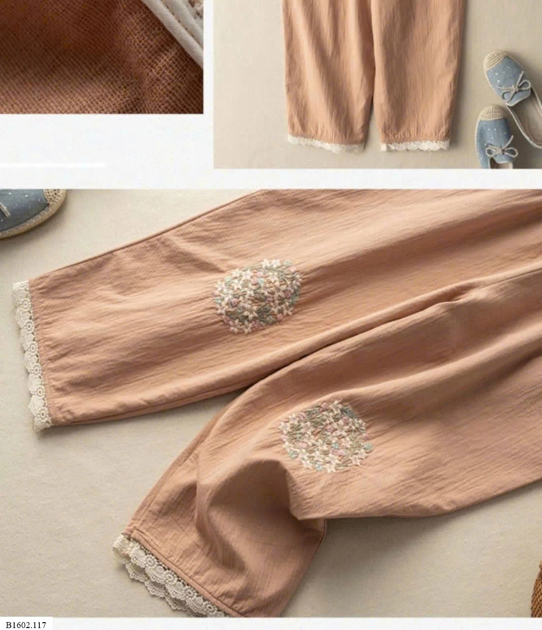 QUẦN ĐŨI RETRO THÊU HOA Sỉ 102k
