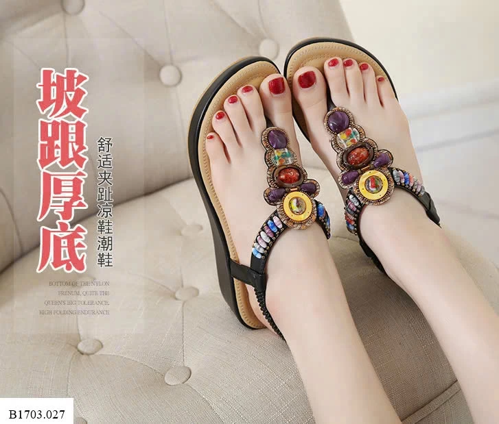SANDAL ĐẾ XUỒNG BOHO SIKETU   Sỉ 208k