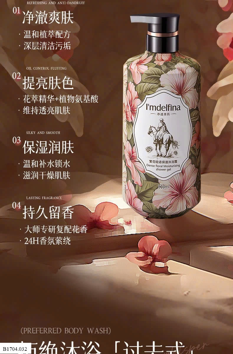 SỮA TẮM NƯỚC HOA I’MDELFINA Sỉ 85k/1 chai 810mlk
