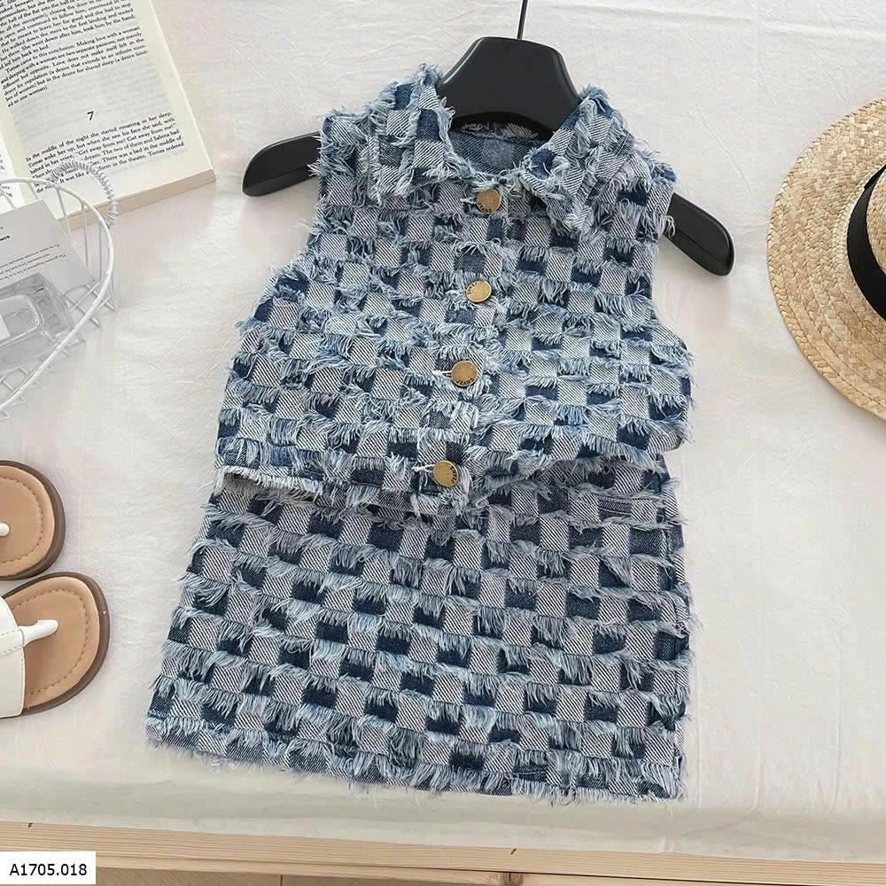 SET BỘ DENIM CHO BÉ GÁI Sỉ 175k