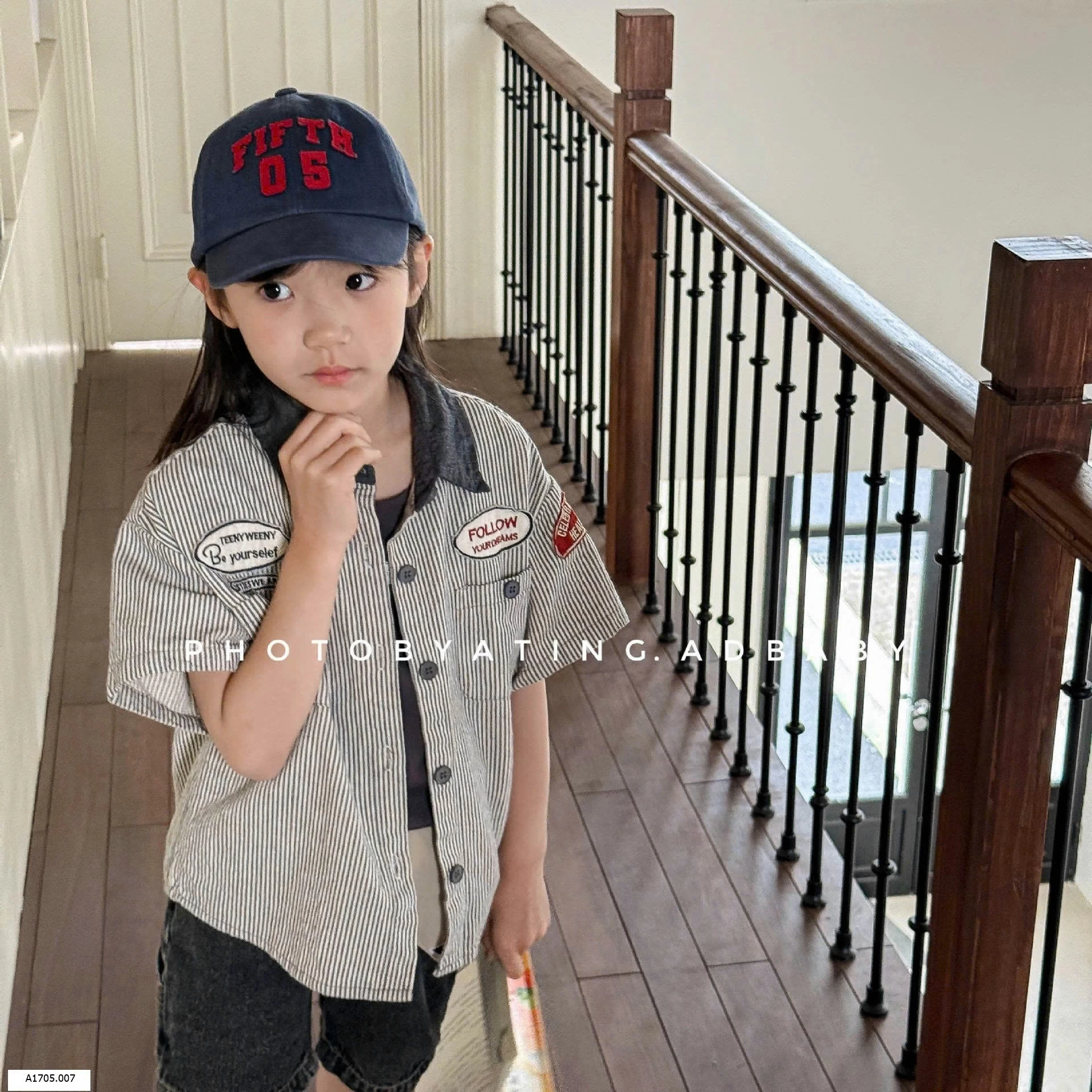 ÁO SƠ MI DENIM PHỐI CỔ  ADBABY Sỉ 165k