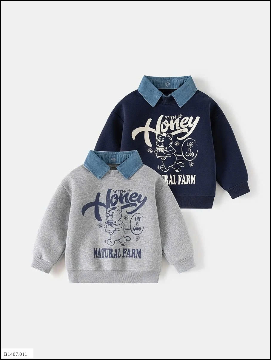     ÁO NỈ BÉ  NHÀ WELLKIDS Sỉ giá 100k