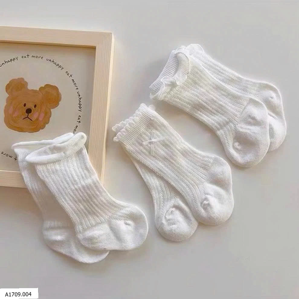 Combo 3đ Tất bắp trắng  Giá sỉ 92k/1 set 
