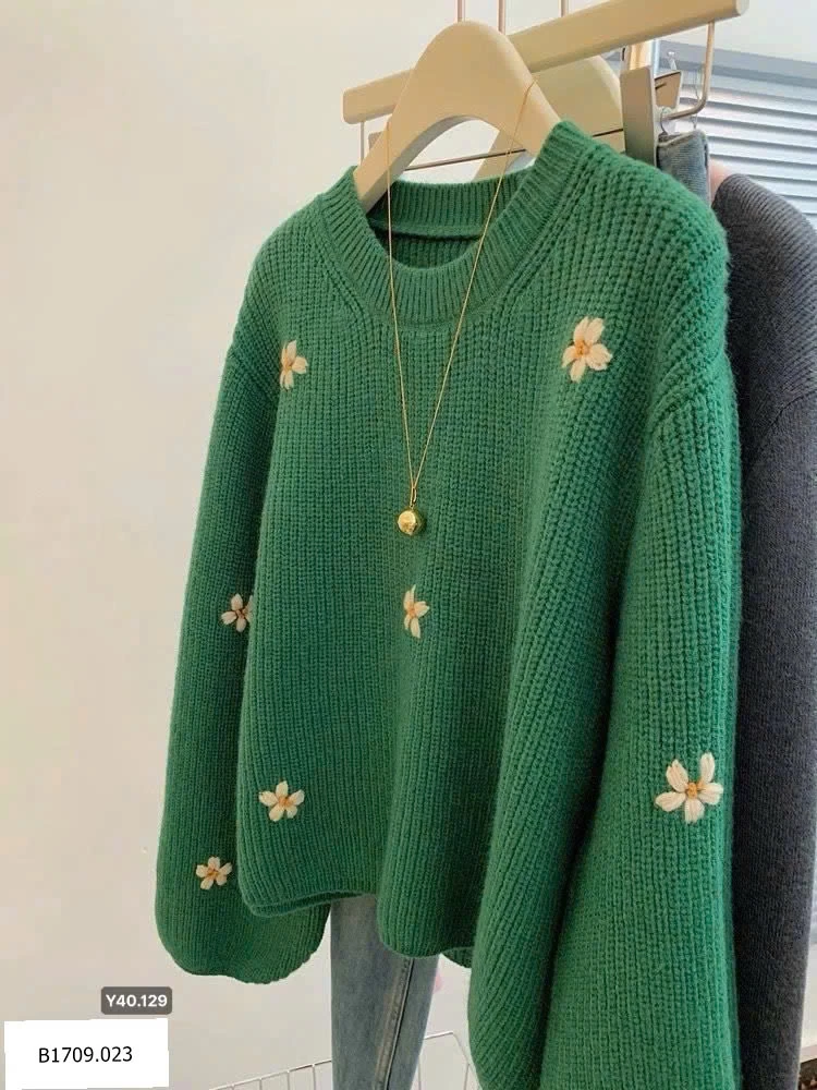 ÁO LEN THÊU HOA  Giá sỉ 115k
