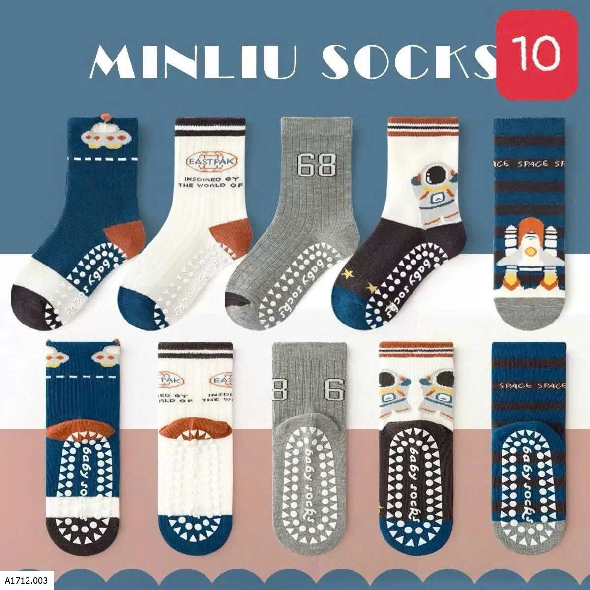 SET 5Đ TẤT CHỐNG TRƠN NHÀ MINLIU Giá sỉ 90ka/s