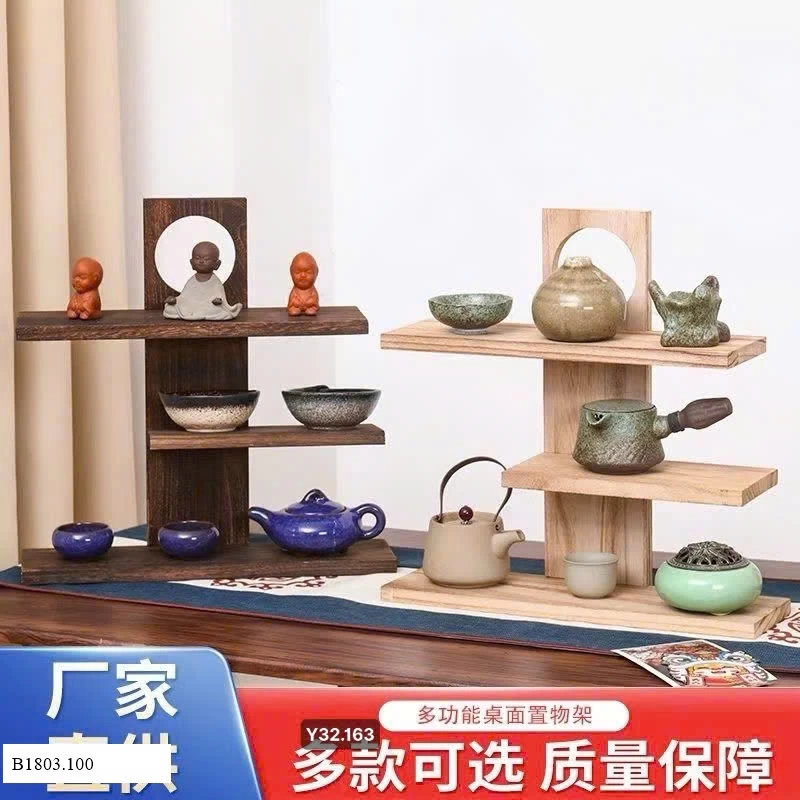 Kệ gỗ tự nhiên 3 tầng   Sỉ 120k