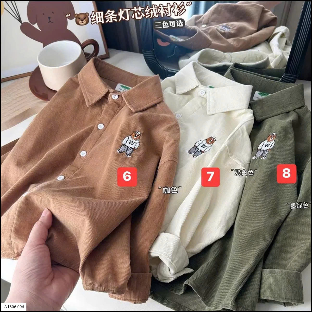 BST ÁO SƠ MI DÀI TAY CHO BÉ HÃNG KACADY Sỉ 122K