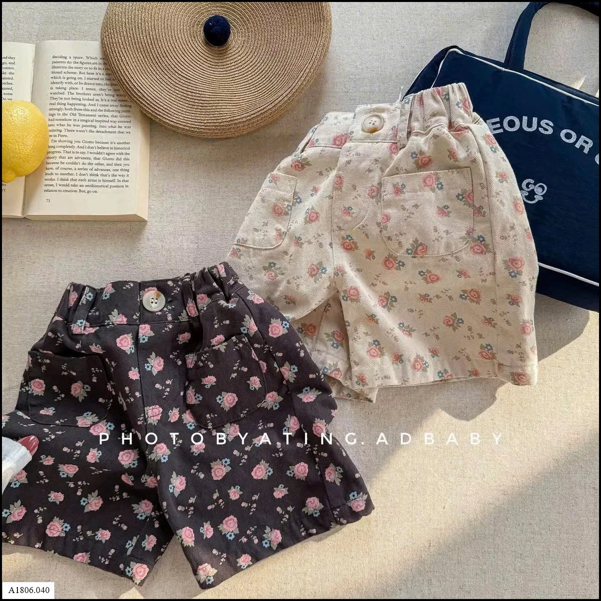 QUẦN SHORT HOA NHÍ ADBABY Sỉ 122K