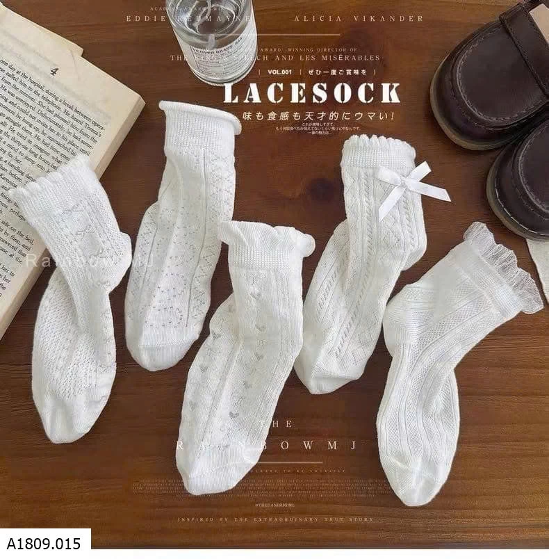 Set 5 đôi tất ren bèo cho bé   Giá sỉ 45k/1 set 5đ