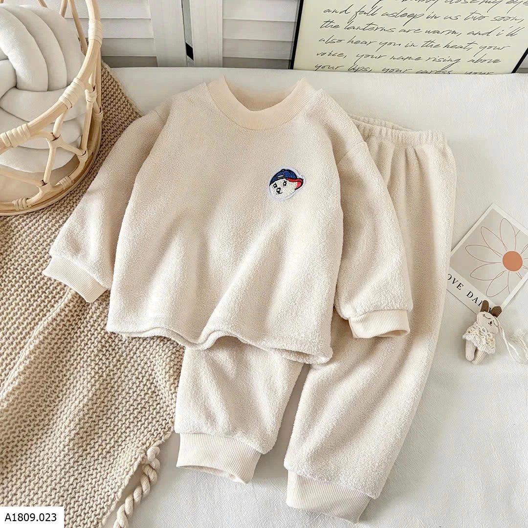 BỘ NỈ LÔNG GẤU CHO BÉ   Giá sỉ Sz 80-110 #91k Sz 120-160 #118k