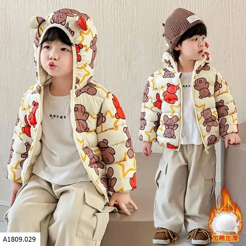 Áo khoác phao hoạ tiết cho bé   Giá sỉ 99k/c