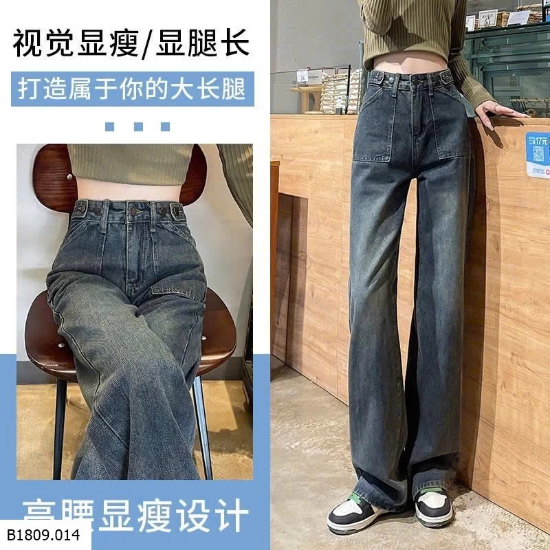 QUẦN BÒ ỐNG SUÔNG ĐAI CÚC   Giá sỉ 161k