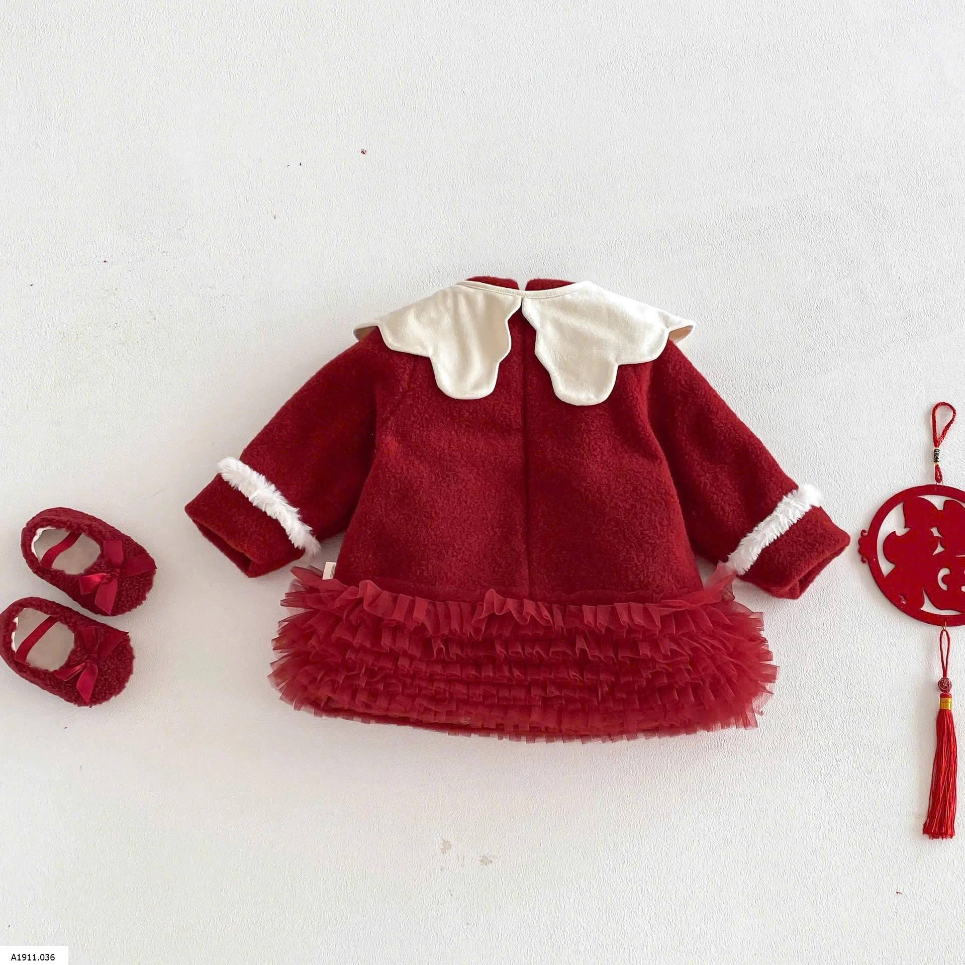 VÁY ĐỎ PHONG CÁCH TRUNG HOA BG  Giá sỉ 255k