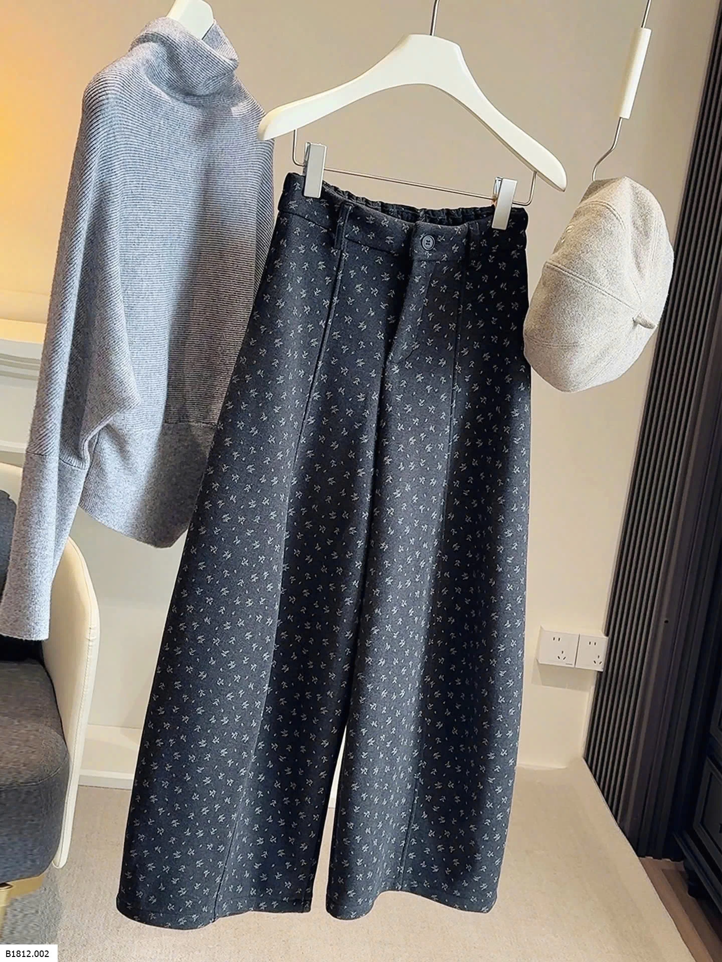 QUẦN HOA LÓT NỈ ỐNG RỘNG CAO CẤP Giá sỉ 308k