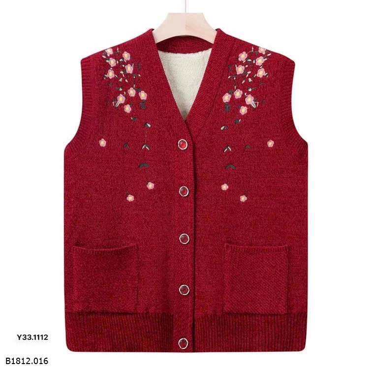 ÁO GILE LEN HOA TRUNG NIÊN Giá sỉ 220k