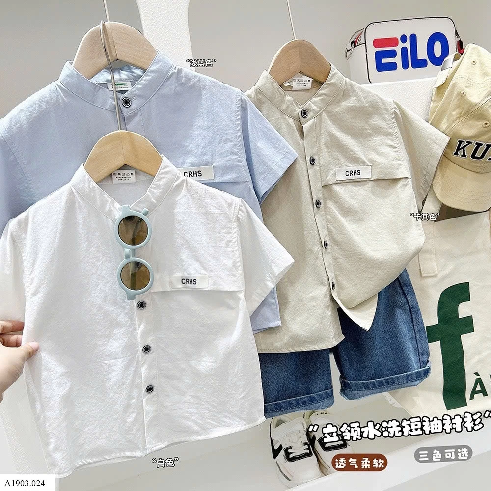 ÁO SƠ MI CỔ TRỤ CHO BÉ    Sỉ 97k