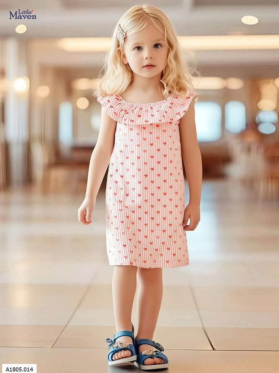 VÁY TIM CHO BÉ GÁI HÃNG Little Maven  Sỉ 89k