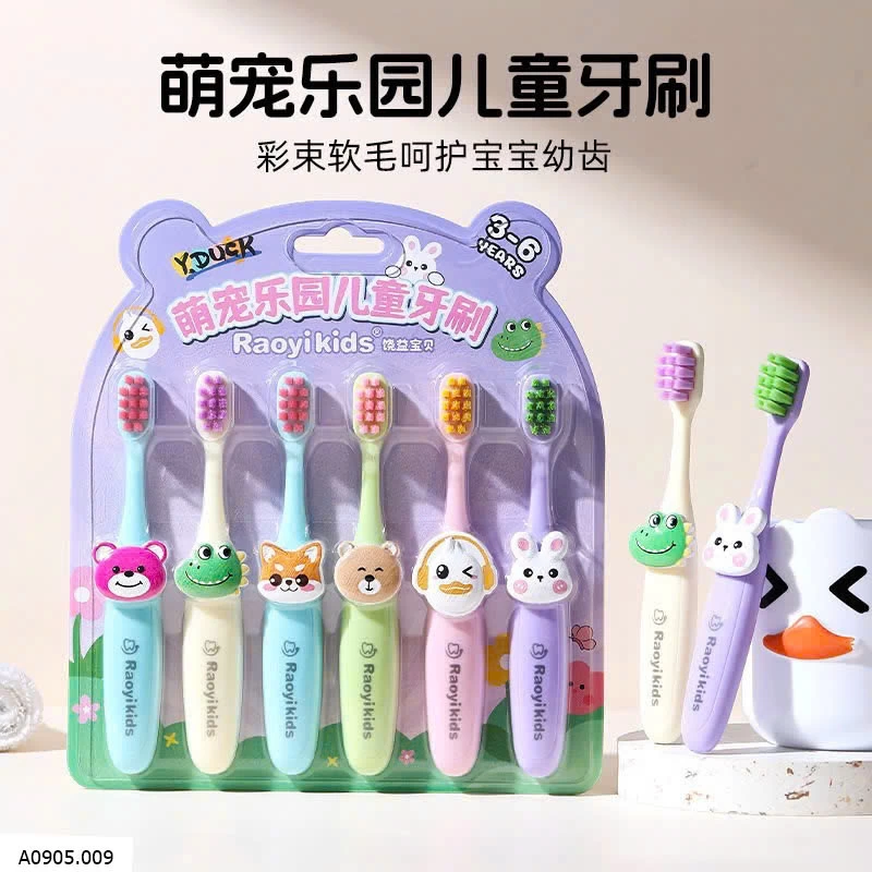 SSET 6 BÀN CHẢI CHO BÉ  Sỉ 35k/1 set