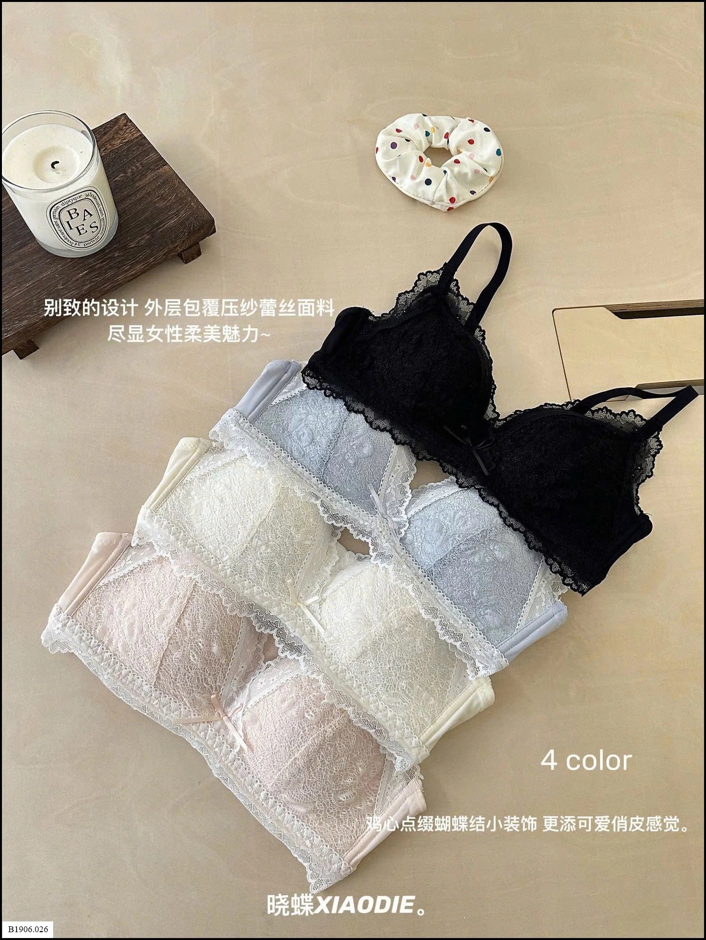 ÁO LÓT VIỀN REN ĐÍNH NƠ NỮ Sỉ giá 97K