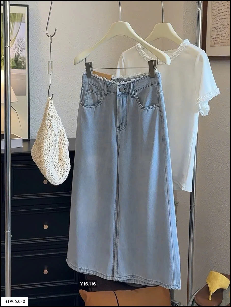 QUẦN JEAN LƯNG #TENCEL Sỉ giá 190K