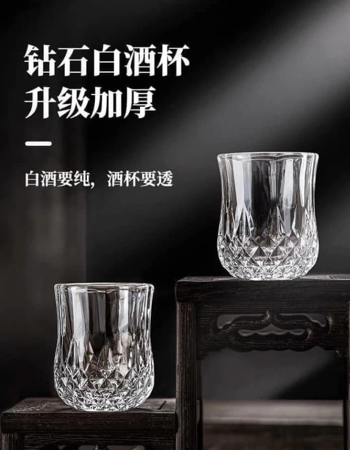 Set 5 ly uống rịu kim cương pha lê (KHÔNG KÈM KHAY) SỈ 180K