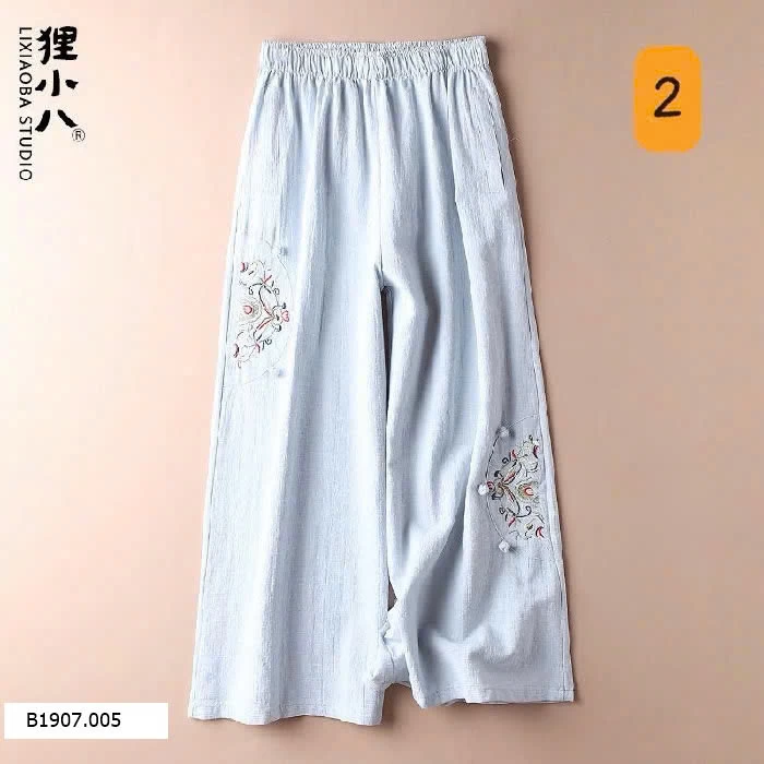 QUẦN ỐNG SUÔNG THÊU HOA  Sỉ 105k