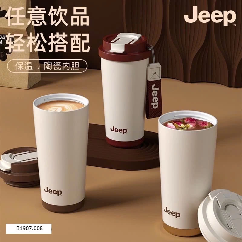 Cốc giữ nhiệt Jeep có ống hút   Sỉ 210k