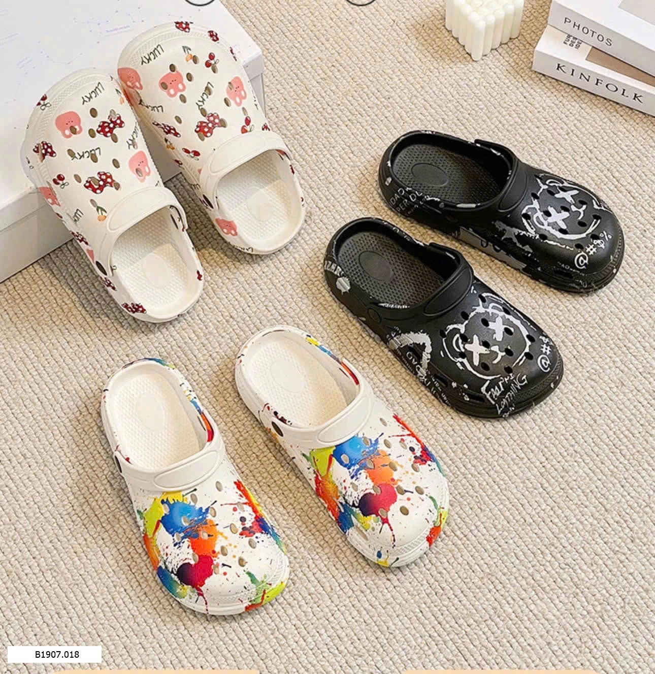 Crocs hoạ tiết       Sỉ 56k