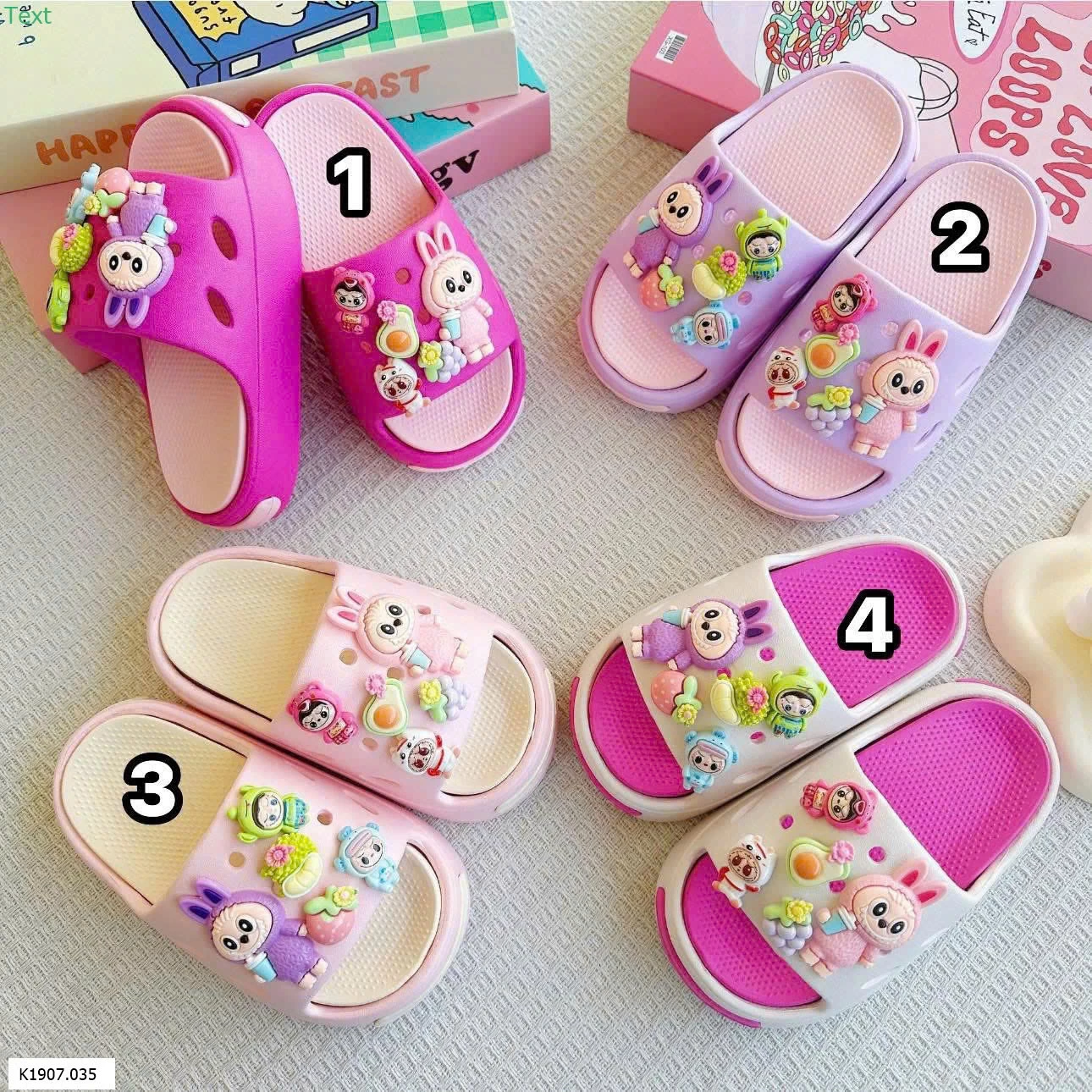 DÉP EVA ĐẾ MỀM ĐÍNH CHARM BG Sỉ 79k