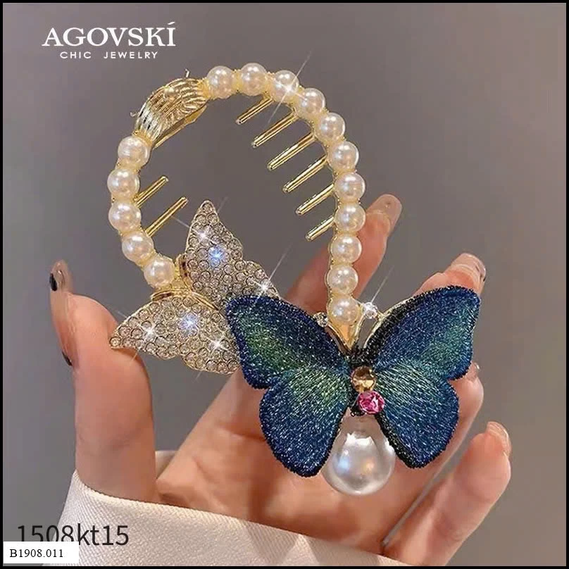 KẸP TÓC NGỌC TRAI BƯỚM AGOVSKI Giá sỉ 105k
