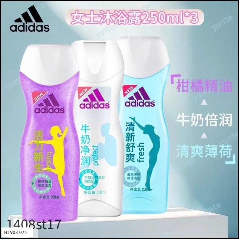 Set 3 chai sữa tắm nữ Adidas Giá sỉ 100k