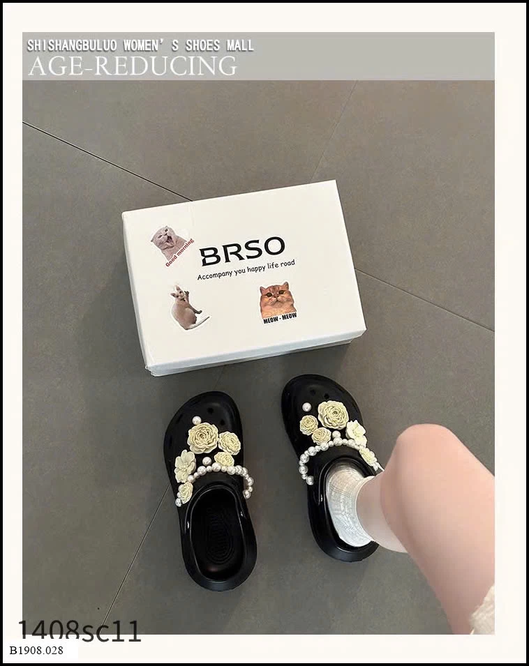 SỤC CROCS ĐÍNH HOA CHO NỮ Giá sỉ 155k