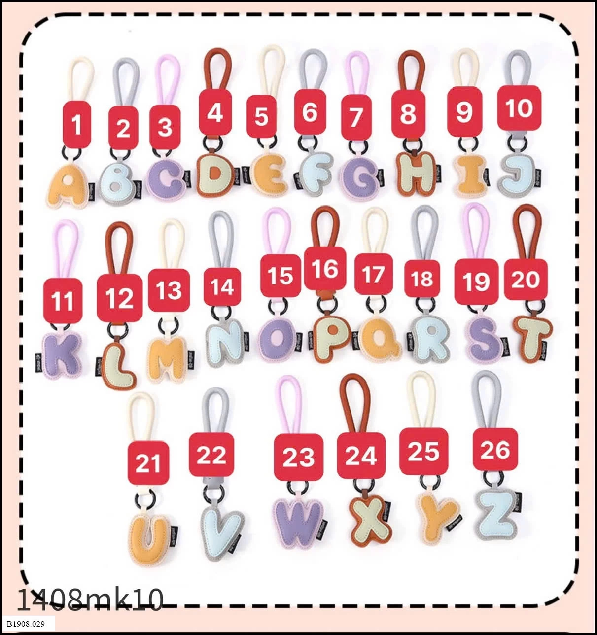 MÓC KHOÁ CHỮ CÁI Giá sỉ 30k/c